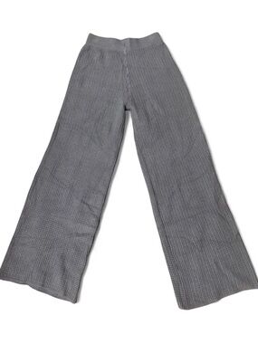 Wide Leg Knit Pants - Blue